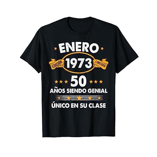 Hombre 50 Años Cumpleaños Regalo Hombre Enero 1973 Enero 50 Años Camiseta