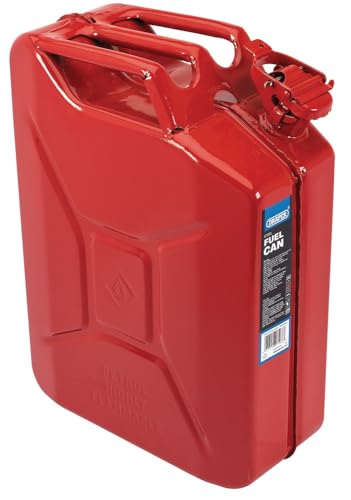Jerrican essence metal type US 20L rouge avec fermeture hermétique