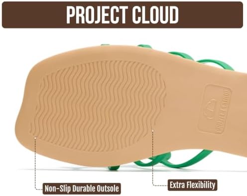 Project Cloud Womens Flat Sandals, Non Slip Dressy Sandals for Women (Lisa) - 3