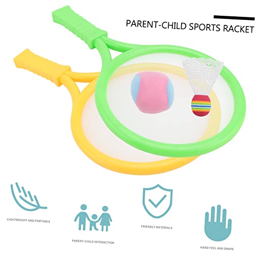 SAFIGLE Conjunto De 1 De Raquetes Raquete De Tênis Elástica Jogo De Prática De Badminton Jogo De Bad