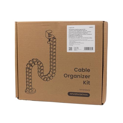 Guide-câbles haut de gamme LogiLink KAB0092 structure articulée noire