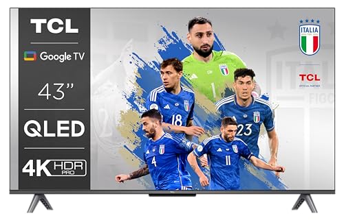 TCL 43C641, TV QLED 43”, 4K Ultra HD, Google TV (Dolby Vision & Atmos, Motion clarity, Controllo...