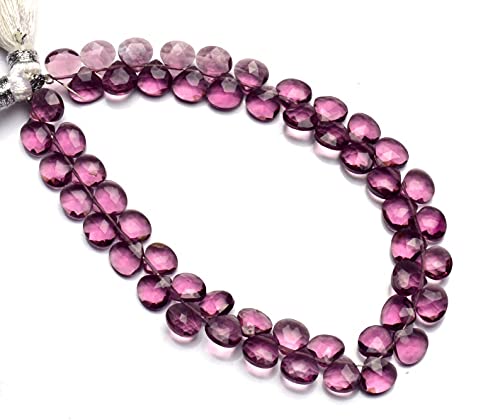 LKBEADS 8 inch strand of gem african amethyst quartz 6mm heart faceted beads for DIY jewelry making. african amethyst quartz beads strand