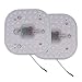 Produktbild 2er Pack LED Nachrüst Umrüst Modul mit Magnethalter, 24W, Tri-Color, 158mm × 158mm, 2200 Lumen, AC 165-265V, anschlussfertig für Deckenleuchte Ringlampe Rundlampe Röhrenlampe, Nicht Dimmbar