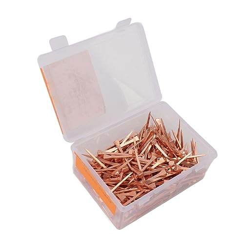 GLOGLOW 250 peças de unhas de ferradura banhadas a cobre, fáceis de transportar para equipamentos de