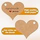 200 Stück Geschenkanhänger Handmade with Love Anhänger Hochzeit Anhänger Kraftpapier Etiketten mit 20M Juteschnur Herz Hochzeit Papieranhänger für Valentinstag Weihnachten Geschenkverpackung