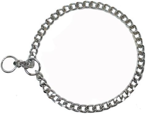 Dog Choke Chain Silver Steel Heavy 20"