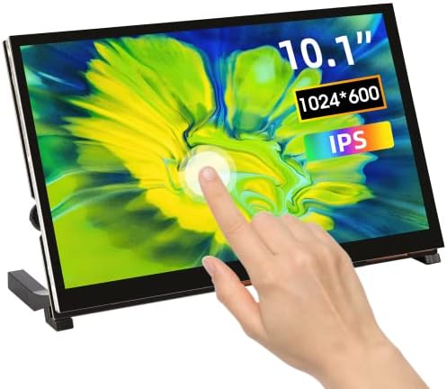 ELECROW Touchscreen Monitor 10.1 Inch HDMI Computer Display 1024×600 Portable Monitor for Laptop PC Raspberry Pi Jetson Nano Banana Pi PS Xbox Switch