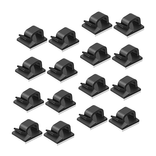 CONGARTENO 50Pcs Self Adhesive Cable Clips Durable Wire Holder for Organizing Cords and Wires Office Car for Surfaces Space Saving