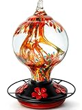 Novoto Hummingbird Feeder for Outdoors Hanging, 34 Oz, Hand...