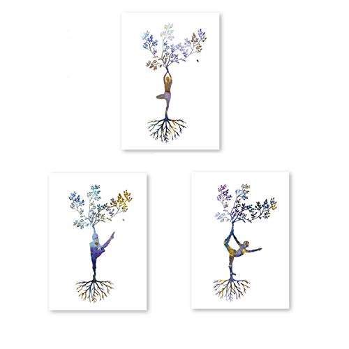 Yoga Print Yoga Asanas Zen Art Posters e Impresiones Mujer   Lienzo Pintura Cuadros Yoga Studio...