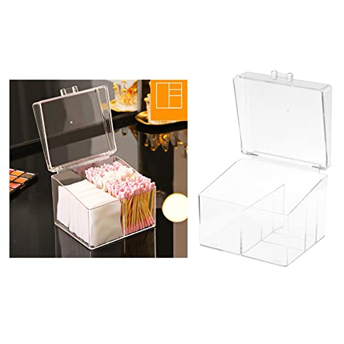 Almacenaje de cosméticos en caja con tapa transparente para evitar el polvo en el baño 8