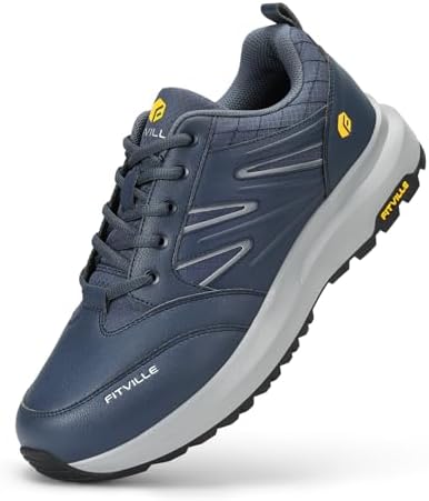 FitVille Extra Weit Wanderschuhe Herren Wasserdicht Wanderhalbschuhe rutschfest Trekkingschuhe für Alle Wetterbedingungen Outdoor Schuhe mit Fußgewölbestütze Gr.39.5-50