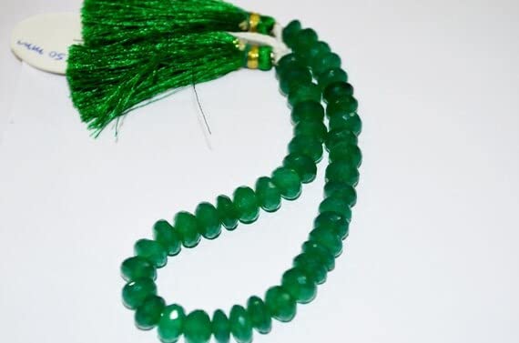 Onyx vert perle rondelle facettée 6-9mm LKBEADS fil de pierre naturelle 8 pouces