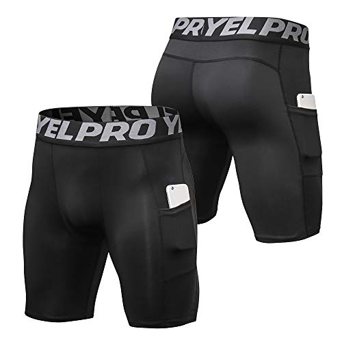 Calção, Romacci Shorts de compressão masculinos com 3 calções e cuecas de treino ativo com bolso