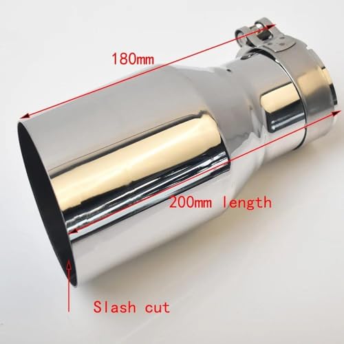 Punta de escape universal para cubrir tubo oxidado de 60 a 89 mm con acero 6