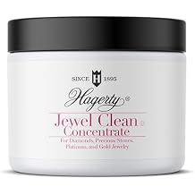 Hagerty Luxury Jewel Clean Concentrate Professional Grade Jewelry Cleaning Solution for Diamonds, Precious Stones, and More - Kosher Certified Jewelry Cleaner with Dipping Basket and Brush, 7 Oz.