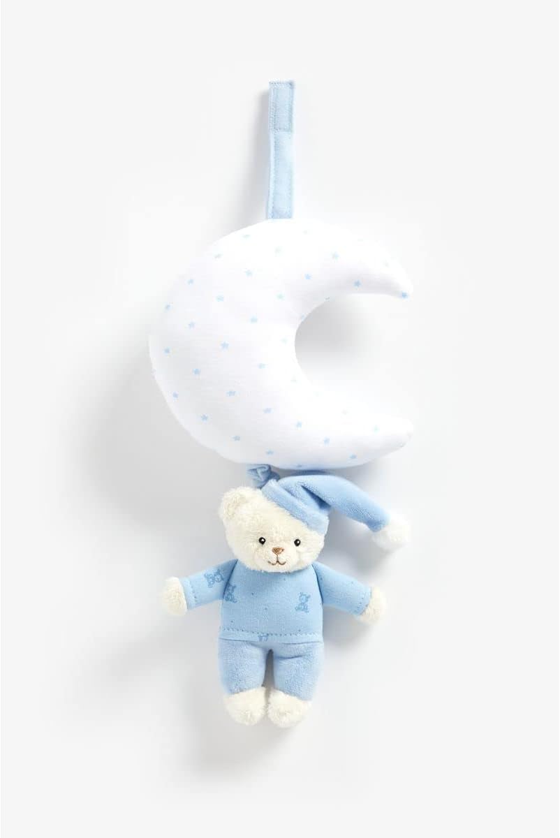 MothercareBoys Blue Bedtime Bear Musical Pull Blue