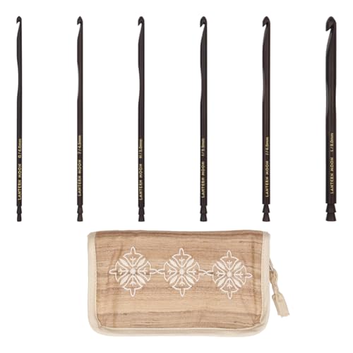 Lantern Moon Radiance Single Ended Crochet Hook Set, 6 Sizes