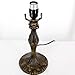 WERFACTORY Table Lamp Base Replacement Only, Wide 6 Height 18 Inch, Fit for 8, 10, 12 Inch Tiffany Style Stained Glass Lampshade, Dark Bronze Finish, Resin, Push Switch On Cord