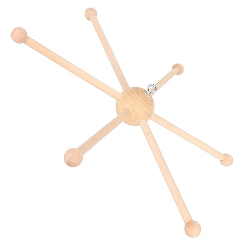 Miniatura 3 de Colgador móvil para cuna, colgador móvil de madera para cuna, seis patas, marco de madera, colgador de cuna para cuna, brazo móvil para cama de