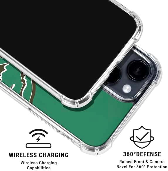 Skinit Clear Phone Case Compatible with iPhone 14 - Officially Licensed NFL Philadelphia Eagles Retro Logo Design