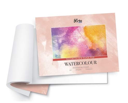 Image of CAMPAP Arto x Fabriano Studio Watercolour Paper, 25% Cotton, (300gsm Hot Pressed, A4, Spiral)