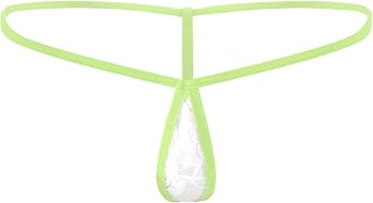 AGJGFM سراويل داخلية قصيرة مثيرة من الدانتيل G-String بدون درزات ملابس داخلية منخفضة الخصر باللون الأخضر الفاتح