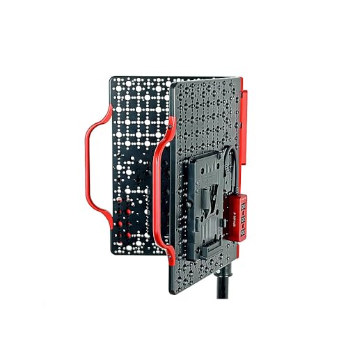 Placa V-mount con divisor Dtap y roscas de un cuarto para batería 3