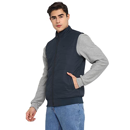 Image of Red Chief Men Regular Fit Polyester Full Sleeve Solid Standard Length Casual Jacket