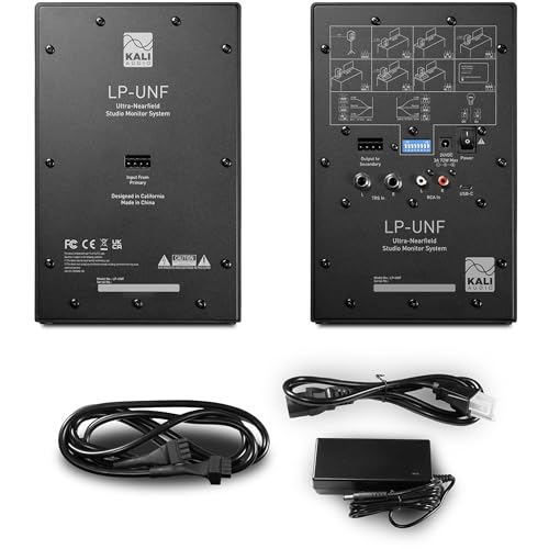 Kali-Audio-LP-UNF-4-Ultra-Nearfield-Powered-Monitor-System-wBluetooth-Boundary-Compensation-EQ-Settings-for-Mixing-Recording-Audio-Production-USB-C-TRS-RCA-Inputs-Black-Pair