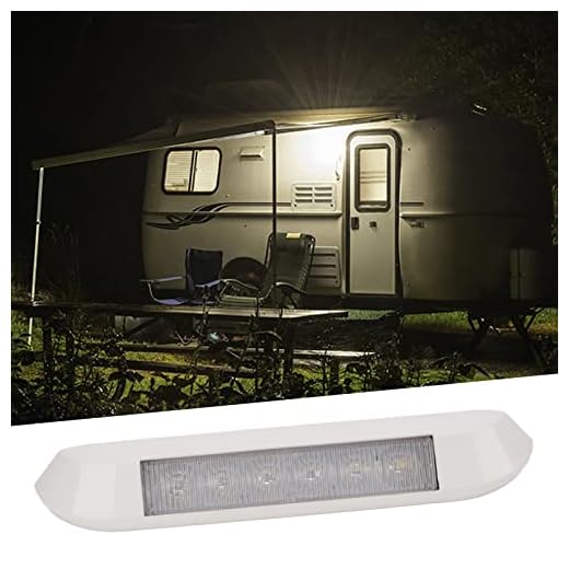 Interiör LED-ljusstång, 12V 1,6W LED RV-interiörlampor 6000K Vit IP67 Vattentät Ersättning för Husbilar Husbilar Resevagnar Food Trucks