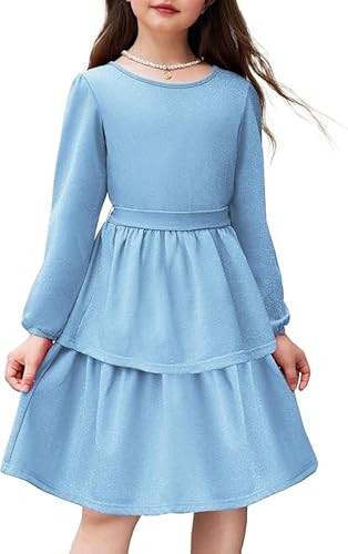 Arshiner Mädchen Kleider Glitzer Kinder Festliche Langarmkleid Elegant...