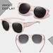HAOLOTA Fit Over Glasses Sunglasses for Women Polarized, Trendy Cat Eye Sunglasses Wear Over Glasses, UV Protection