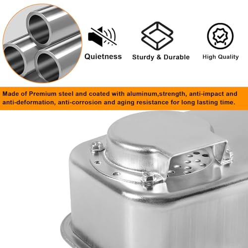 Exhaust Muffler Twin 951-0616B 751-0616B Fit for Cub Cadet LT1018, LT1022, LT1024,RZT54, RZT 54 KW RZT50 VT - Thumbnail 6