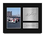 HWC Trading Ayrton Senna Formula 1 Gifts Printed Signed Autograph Picture for F1 Formula 1 Racing Fans - US Letter Size