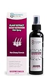 Organic Origin Plant Extract Scalp Activator Hair Spray – Heat protection natural anti frizz add volume strength Non-Greasy Herbal Formula (200ml)