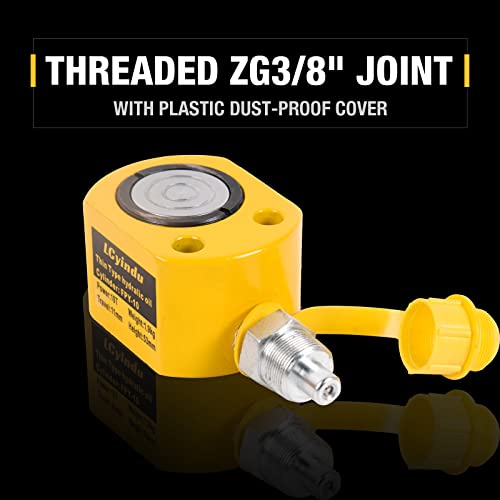 Image of 10T Low Profile Hydraulic Cylinder Ram Jack Kit FPY-10 0.43 inch Stroke + CP-180 400cc Manual Hydraulic Hand Pump Hydraulic Porta Power Kit