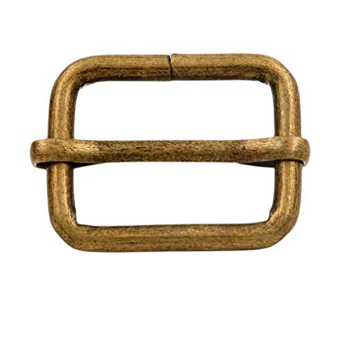 BIKICOCO Metal Slide Adjuster Buckle Tri-Glides with Movable Center Bar, for Straps 3/4 x 5/8 Inch, Bronze, Pack of 50 - Image 4