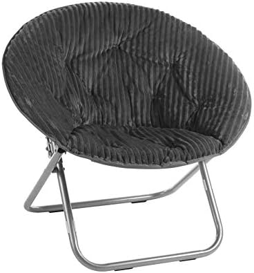 Urban Shop Corduroy Saucer Chair, Grey