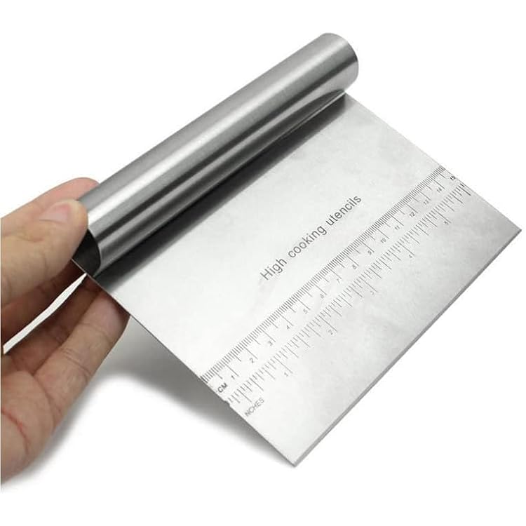 Multi-Purpose Stainless Steel Dough Scraper Cake Pizza Cutter Pastry Bread Separator Scale Knife Tool Kitchen Scraper