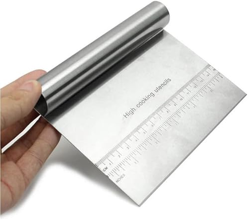 Multi-Purpose Stainless Steel Dough Scraper Cake Pizza Cutter Pastry Bread Separator Scale Knife Tool Kitchen Scraper