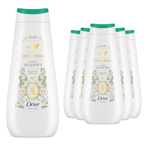 Dove Limited Edition Bridgerton Body Wash Love & Meadows 400ml, 6 Pack - Moisturising Shower Gel with Floral Scent, Gentle Nourishing Cleanser, Daily Body Wash for Soft Smooth Skin