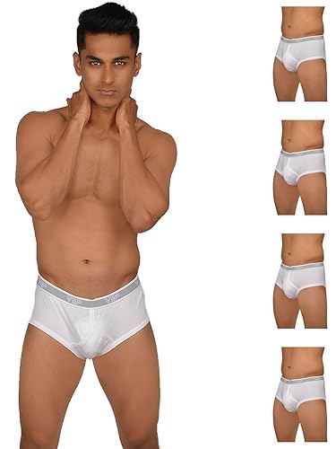 Image of VIP Signor Men's Super Combed Cotton Rib Solid White Briefs with Ultra Soft Waistband