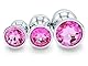 Analplug Set Premium 3 Größen Buttplugs aus Metall, Komfortabel & Sicher, Analspielzeuge für Männer und Frauen, Hygienisches Anal Toy, Erlebnis für Anfänger & Fortgeschrittene Rosa Farbe