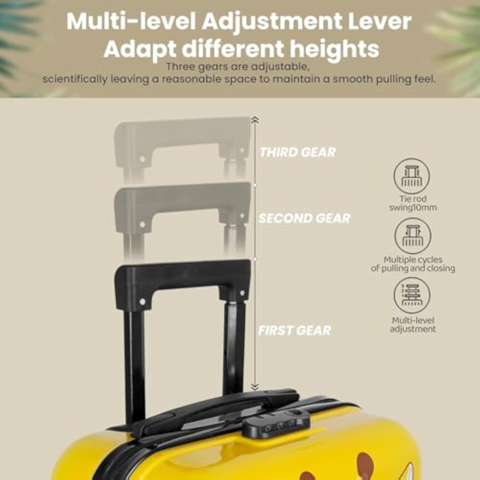 Storite Polycarbonate 8 Wheels 15 Inches Kids Trolley Bag