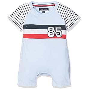 Tommy Hilfiger BADGE COLORBLOCK BABY BOY SHORTALL S/S baby-jongens body