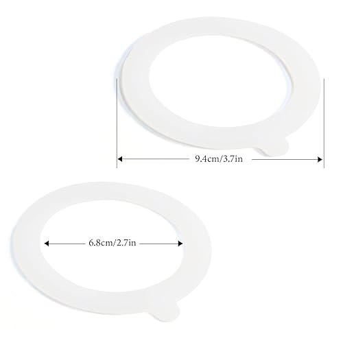 Miniatura 2 de Dohia Juntas de silicona para frascos, anillos de goma de repuesto, anillos de sellado de 3.75 pulgadas para tapas de tarros Mason herméticos, a
