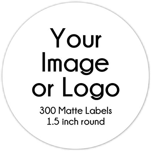 Small Custom Logo Stickers, Round Business Labels, Upload Your Logo, 1.5 inch Round (150)