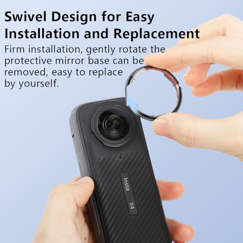 Protector de lente para Insta360 X4, cubierta protectora removible de policarbonato para lente (1 juego - 2 piezas) miniatura 6